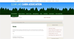 Desktop Screenshot of clearlakecabinassociation.org